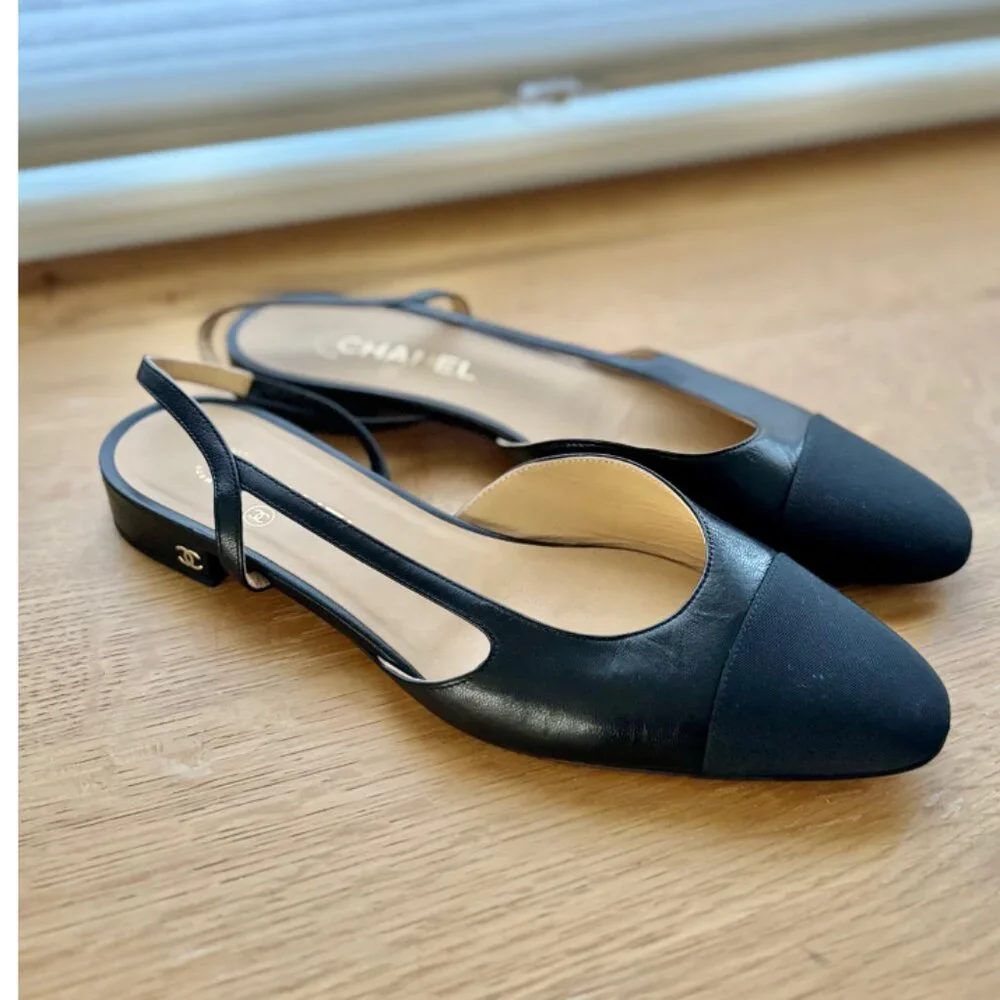 Chanel Classic Black Slingbacks - Picture 4 of 9